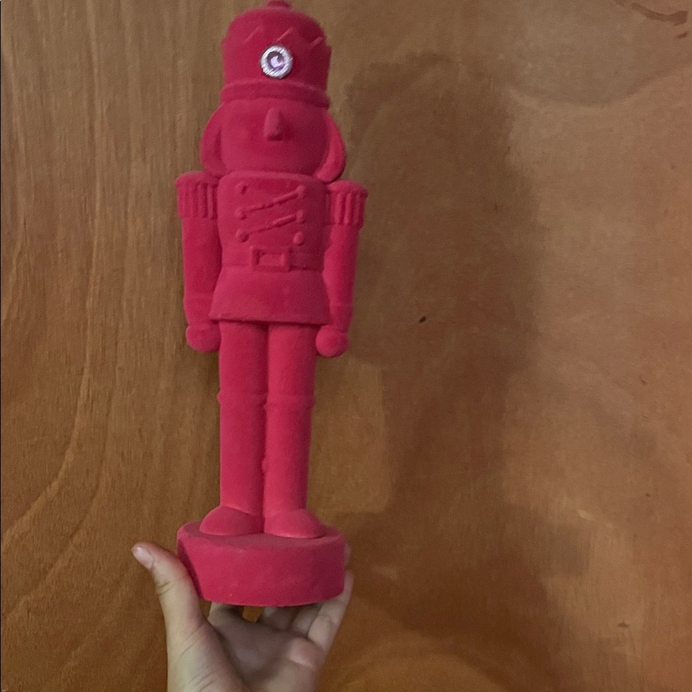 Festive Red Nutcracker Figurine